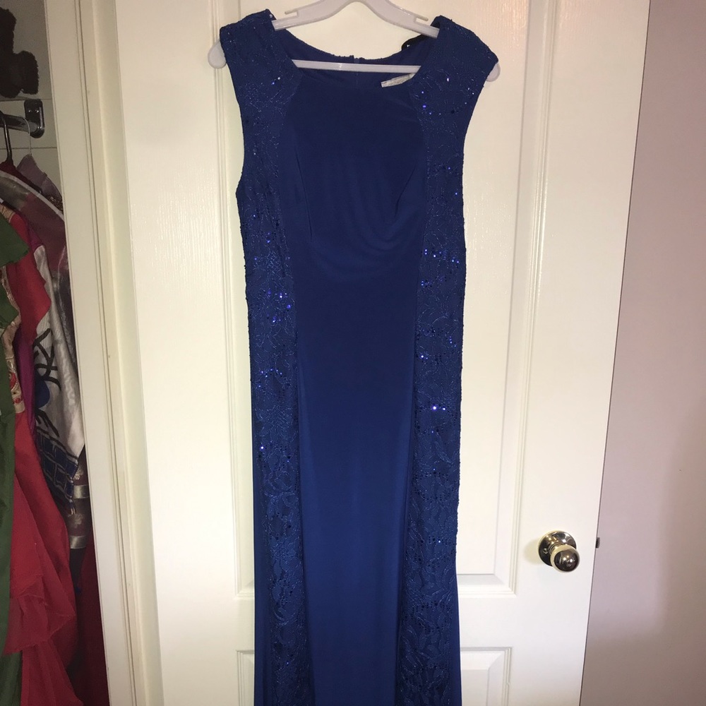 Blue evening dress